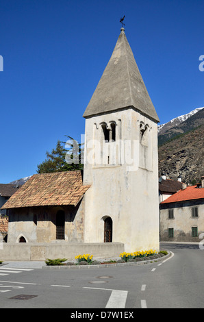 Italien, Südtirol, Vinschgau, Kirche Sankt Nikolaus in Latsch Stockfoto