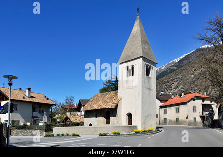 Italien, Südtirol, Vinschgau, Kirche Sankt Nikolaus in Latsch Stockfoto