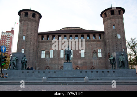 Casaforte Degli Acaja, hinteren Bereich des Palazzo Madama in Turin, Piemont, Italien Stockfoto