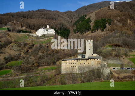 Italien, Südtirol, Vinschgau, Fürstenburg Und Benediktinerstift Marienberg Bei Burgeis Stockfoto