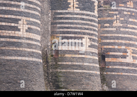 Die königliche Festung und das Schloss in Angers, Maine-et-Loire, Frankreich Stockfoto