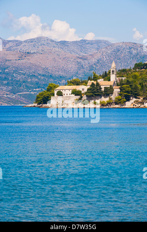 Franziskanerkloster, Insel Lopud, Elafiti Inseln (Elaphiten), Dalmatien, Adria, Kroatien Stockfoto