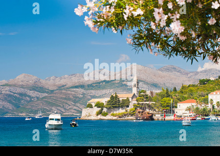 Franziskanerkloster, Insel Lopud, Elafiti Inseln (Elaphiten), Dalmatien, Adria, Kroatien Stockfoto