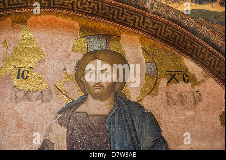 Khalke Jesus Mosaik, Kirche des Heiligen Erlösers in Chora (Kariye Camii), Istanbul, Türkei Stockfoto