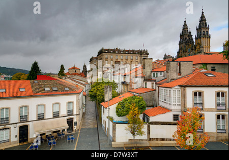 Altstadt, Santiago De Compostela, UNESCO World Heritage Site, Galicien, Spanien Stockfoto