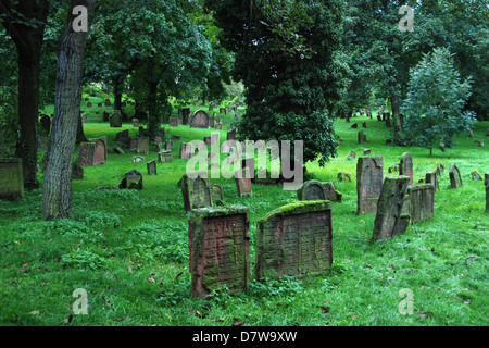 Eine alte, verlassene jüdischer Friedhof in Deutschland Stockfoto