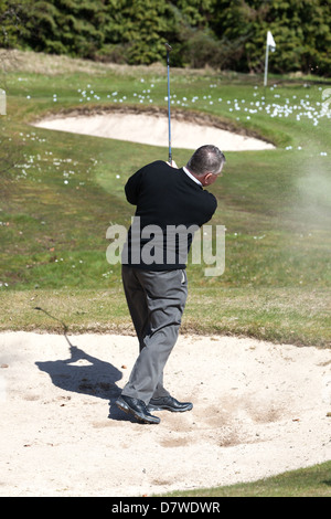 Konzentration im Golf-Training. Gleneagles Schottland, Vereinigtes Königreich Stockfoto