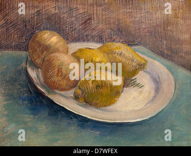 Stillleben mit Zitronen auf einer Platte 1887 Vincent Van Gogh 1853-1890 holländischen Niederlanden Post-Impressionismus Stockfoto