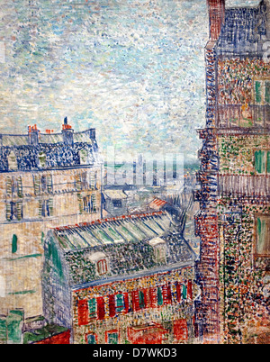 Ansicht von Paris von Vincents Zimmer in der Rue Lepic 1887 Vincent Van Gogh 1853-1890 holländischen Niederlanden Post-Impressionismus Stockfoto