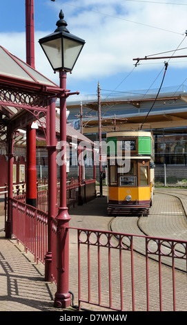 Seaton Straßenbahn Startnummer 10 gemalt in Glasgow Livree Devon England uk Stockfoto