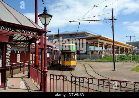 Seaton Straßenbahn Startnummer 10 gemalt in Glasgow Livree Devon England uk Stockfoto