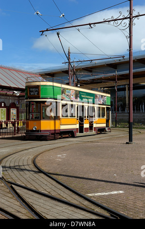 Seaton Straßenbahn Startnummer 10 gemalt in Glasgow Livree Devon England uk Stockfoto