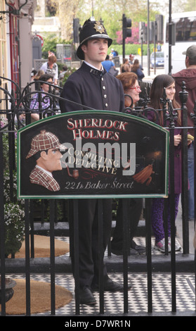 Das Sherlock Holmes Museum 221 b Baker Street London Stockfoto