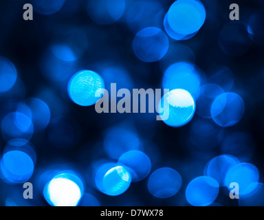Bokeh blau verschwommen Lichter Stockfoto
