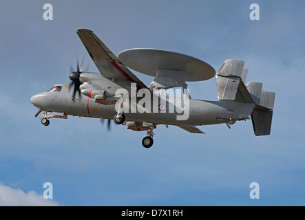 Französische Marine E - 2C Hawkeye engagiert im Vereinigten Königreich basierte Übung Joint Warrior April 2013.   SCO 9092 Stockfoto