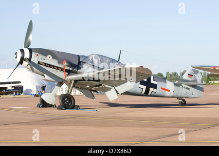 D-FWME 7 Messerschmitt Bf109 Me109 der Luftwaffe am International Air Tattoo IAT in Fairford Stockfoto