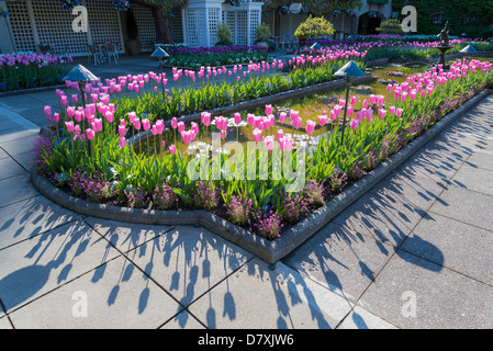 Der italienische Garten, Buitchart Gärten, Brentwood Bay, Greater Victoria, Britisch-Kolumbien, Kanada Stockfoto