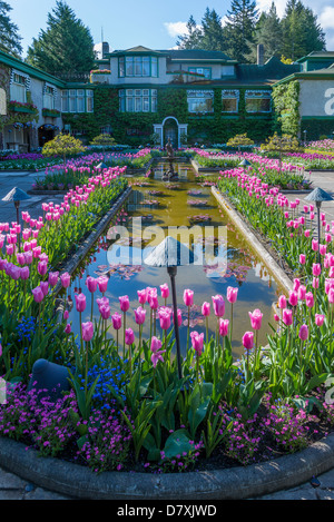 Der italienische Garten, Buitchart Gärten, Brentwood Bay, Greater Victoria, Britisch-Kolumbien, Kanada Stockfoto