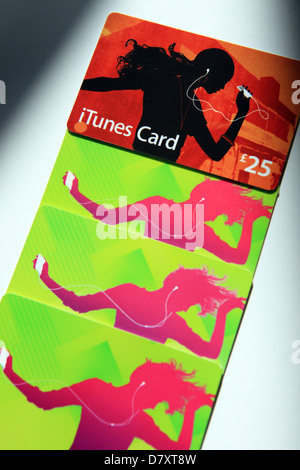 iTunes Geschenkkarten Gutschein in eine Welle des Lichtes Stockfoto