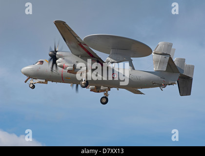 Französische Marine E - 2C Hawkeye engagiert im Vereinigten Königreich basierte Übung Joint Warrior April 2013.   SCO 9101 Stockfoto