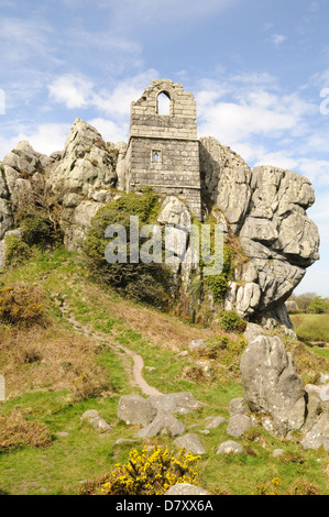 Roche-Rock-Kapelle und alten Kapelle St. Michael in der Nähe von St Austell Cormwall Stockfoto