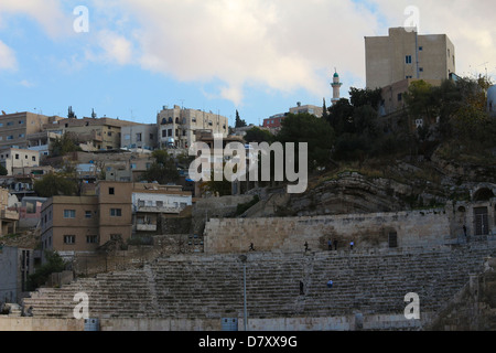 Römisches Amphitheater in Amman, Jordanien Naher Osten Stockfoto