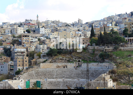 Römisches Amphitheater in Amman, Jordanien, Naher Osten Stockfoto