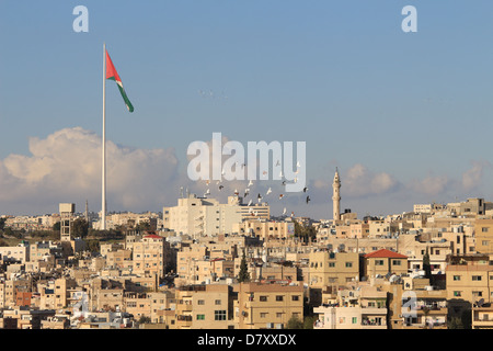 Blick von der Zitadelle in Amman, Jordanien, Naher Osten Stockfoto