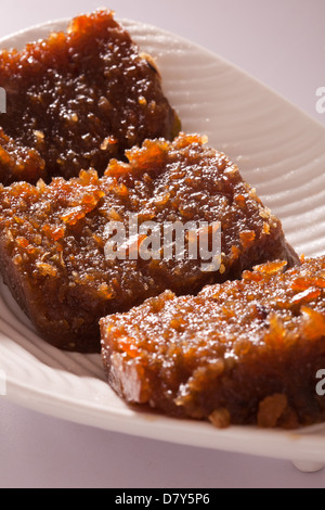 Traditionelle Godhumai Halwa Tirunelveli Halwa - berühmten South indian Sweet. Stockfoto