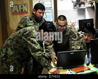 Seemann Züge afghanische Nationalarmee Sender. Stockfoto