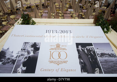 CANNES, FRANKREICH. 14. MAI 2013.  Das Carlton Hotel feiert in diesem Jahr den 100. Geburtstag während l im 14. Mai 2013 in Cannes, Frankreich. Bildnachweis: Jonatha Borzicchi Redaktion/Alamy Live-Nachrichten Stockfoto