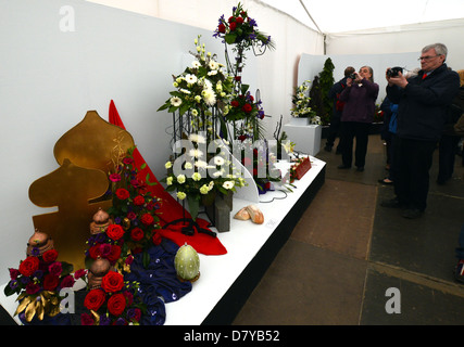 Die Fotos von Blumenkunst zeigt in Harrogate Spring Flower Show Yorkshire Stockfoto