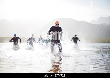 Triathleten aus Wasser Stockfoto