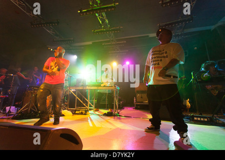 De La Soul erklingt in allen Morgen Parteien, Camber Sands, West Sussex, England, Vereinigtes Königreich. Stockfoto