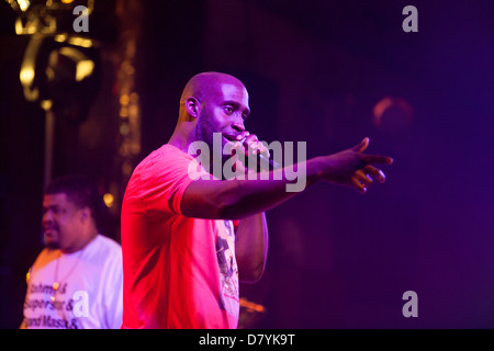 De La Soul erklingt in allen Morgen Parteien, Camber Sands, West Sussex, England, Vereinigtes Königreich. Stockfoto