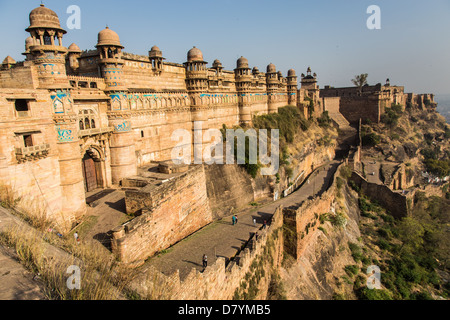 Gwalior Fort, Gwalior, Madhya Pradesh, Indien Stockfoto