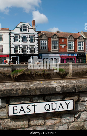 West-Kai von East Quay, Bridgwater, Somerset, England, UK Stockfoto