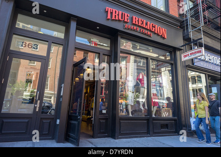 Eine wahre Religion Bekleidungsgeschäft in New York Stockfoto