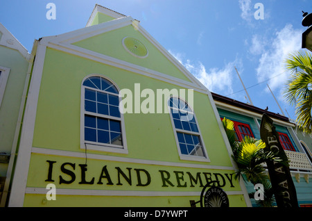 Insel Heilmittel Einkaufen in Philipsburg, St.Maarten, Niederländische Antillen Stockfoto