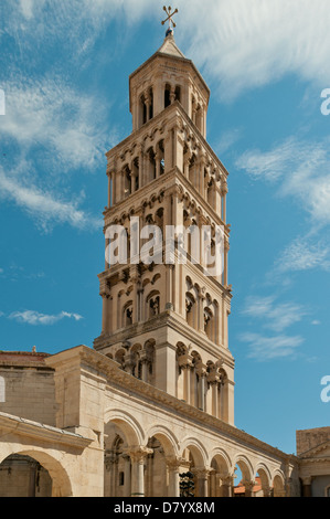 St. Domnius Kathedrale Glockenturm, Split, Kroatien Stockfoto
