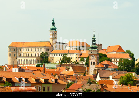 Schloss Mikulov, Süd-Mähren, Tschechische Republik Stockfoto