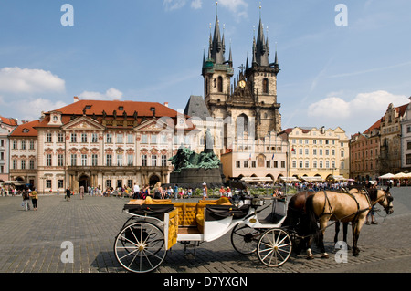 Church of Our Lady vor Tyn, Altstadt, Prag, Tschechische Republik Stockfoto