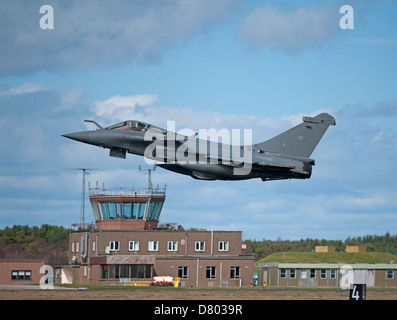 Frankreich - Navy Military Dassault Rafale M Aircraft auf Nachbrenner bei ausziehen.   SCO 9121 Stockfoto