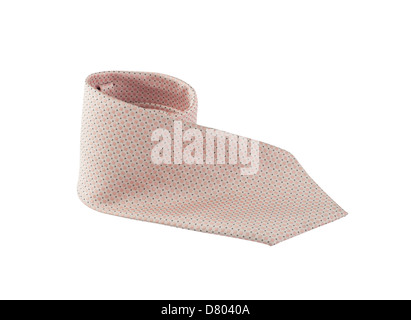 Schöne Seide Krawatte isoliert auf weißem Hintergrund Stockfoto