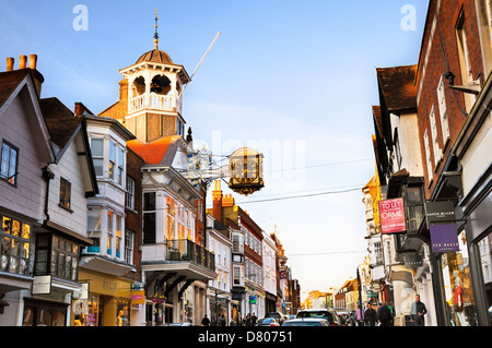 Guildford High Street, Surrey, England, Vereinigtes Königreich Stockfoto