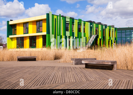 Farbenfrohen Gebäuden und Architektur an der Nottingham Science Park Stockfoto