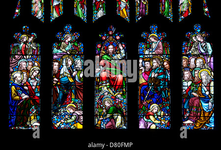 Das Westfenster, St. Maria Magdalena Kirche, Taunton, Somerset, England, UK Stockfoto