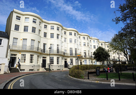 Regency & georgianische Stuckhäuser in Liverpool Terrace Worthing Sussex England, Großbritannien Stockfoto