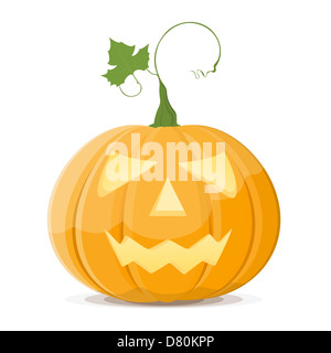 Halloween-Kürbis auf weißem Hintergrund. EPS8 Stockfoto