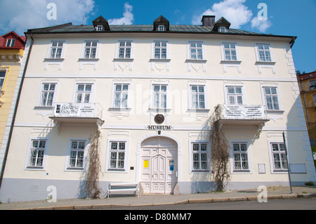 Mestske Muzeum Stadtmuseum außen Goethovo Namesti Platz Marianske Lazne aka in Marienbad Karlovy vary Region Tschechien Stockfoto